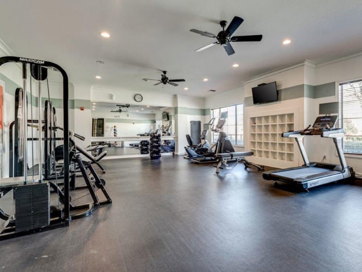Fully-Equipped Fitness Center at Lost Spurs Ranch Apartments in Arlington, Texas