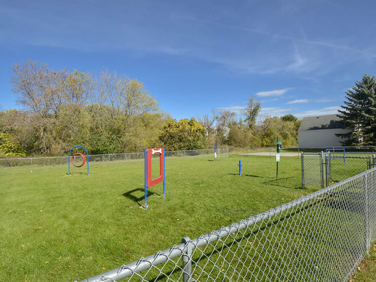 Dog Park with Play Equipment and Clean Up Station
