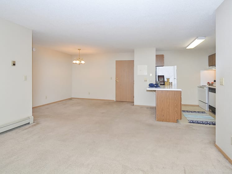 Open Concept Living Room, Dining Room and Kitchen