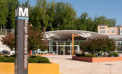 Morgan Boulevard Metro Station Located Across the Street