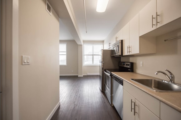 Kitchen Area at 300 Tache Apartment, Winnipeg, MB.