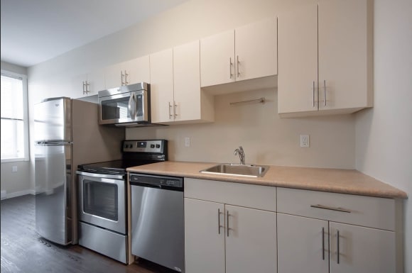 Kitchen Area at 300 Tache Apartment, Winnipeg, MB.