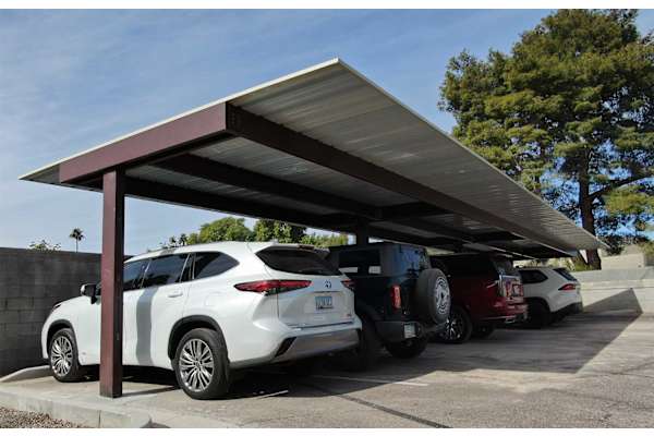 Covered parking at AVIA Apartments at 110th Street, Kansas