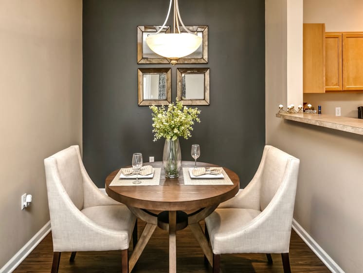 Defined Dining Space at Landings Apartments, The, Nebraska