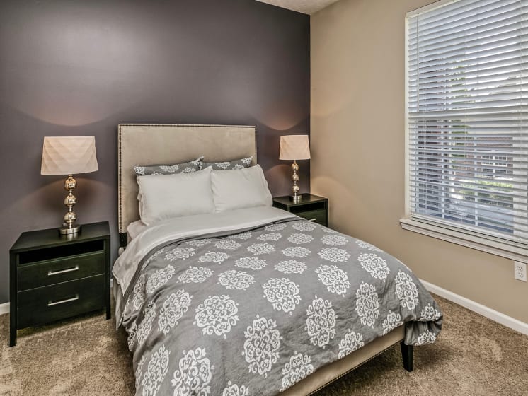 Beige Carpet in Bedroom at Landings Apartments, The, Bellevue