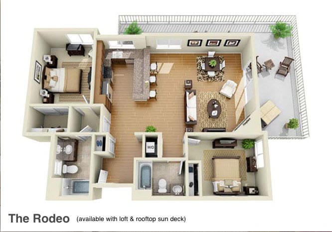 The Verandas The Rodeo floor plan image - Canoga Park, CA
