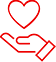icon of a hand holding a heart