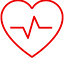 icon of heart with a heart monitor line