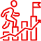 icon of person walking up a growing chart