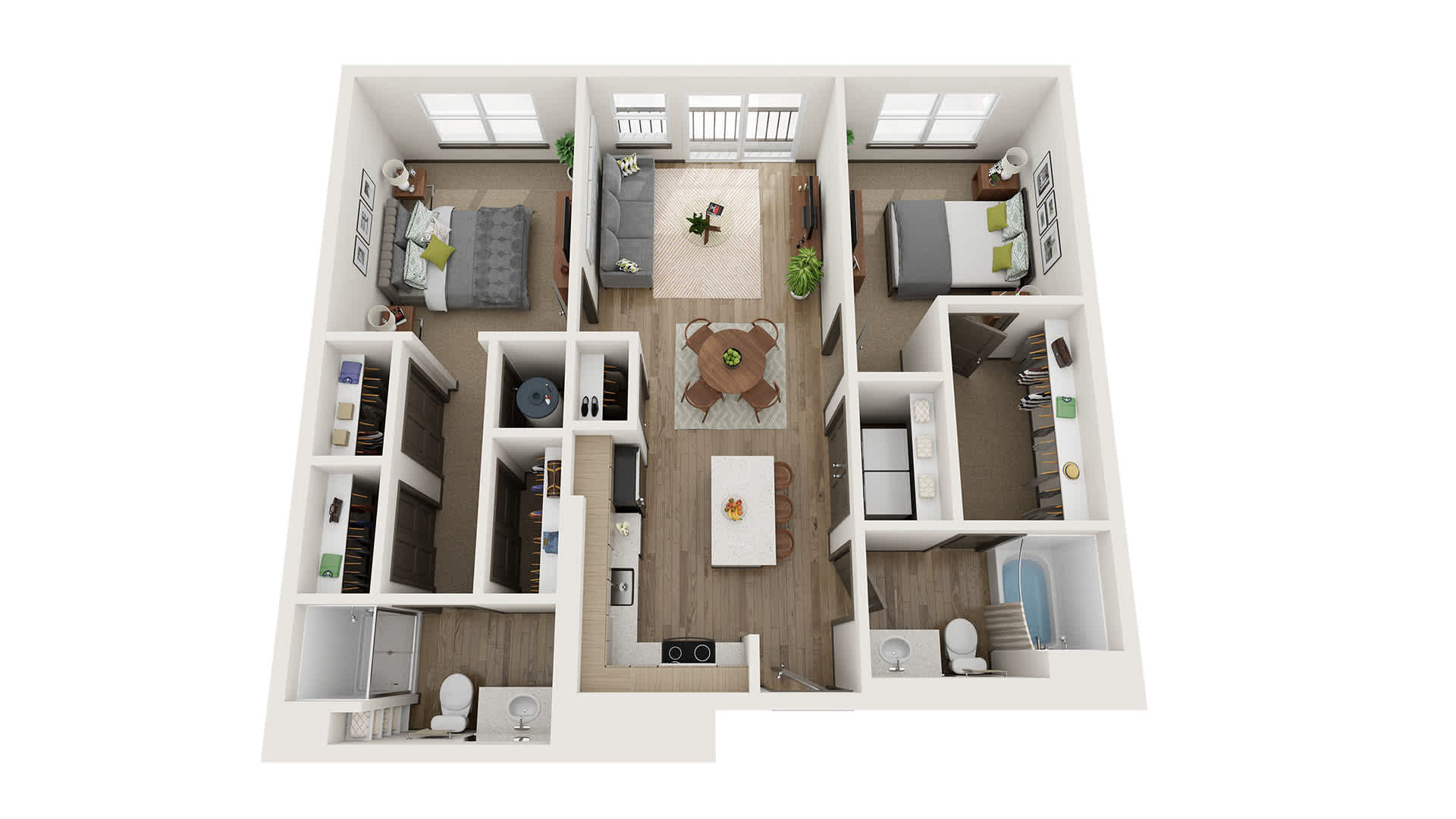 Railway Flats Apartments B1 floor plan image - Loveland, CO