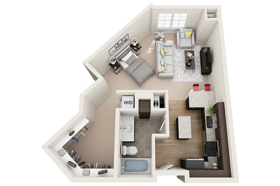 Monticello Crossings S2 studio floor plan image - Monticello, MN