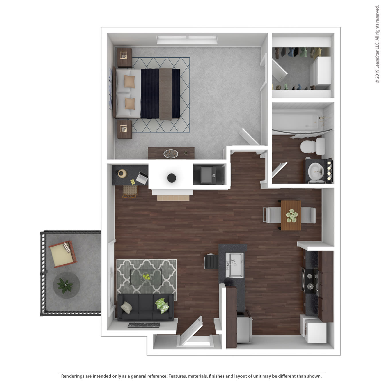 The Vale Apartments and Townhomes Bradford floor plan image - Cordova, TN