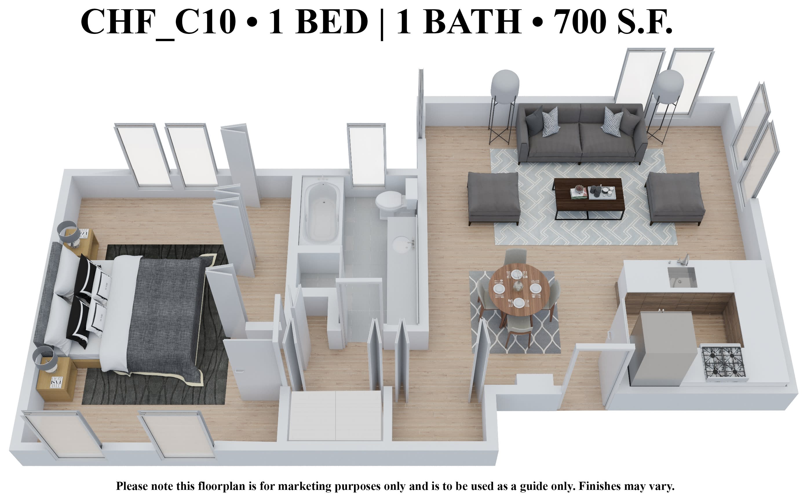 CWE Apartments townhome floor plan image chf c10 b - St. Louis, MO