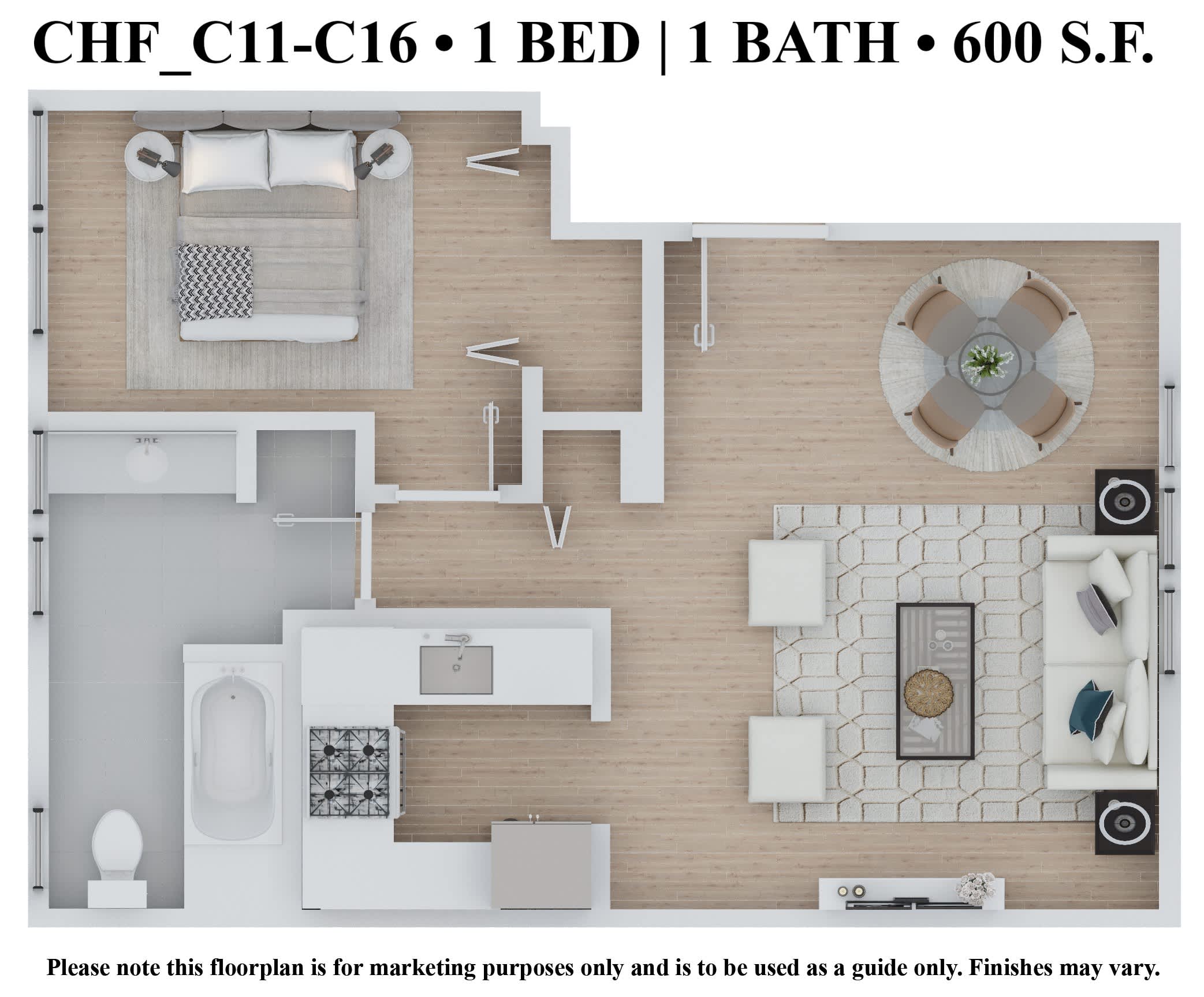 CWE Apartments floor plan image chf c11-c16 a - St. Louis, MO