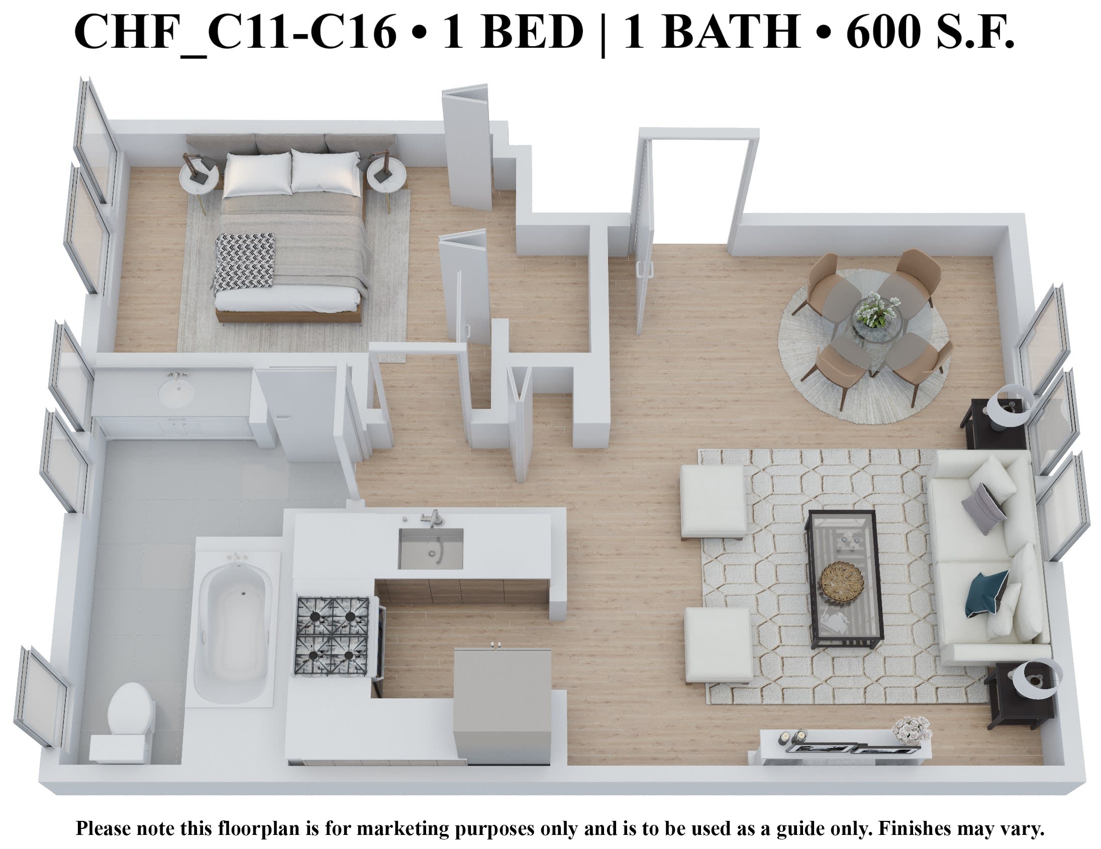 CWE Apartments floor plan image chf c11-c16 b - St. Louis, MO