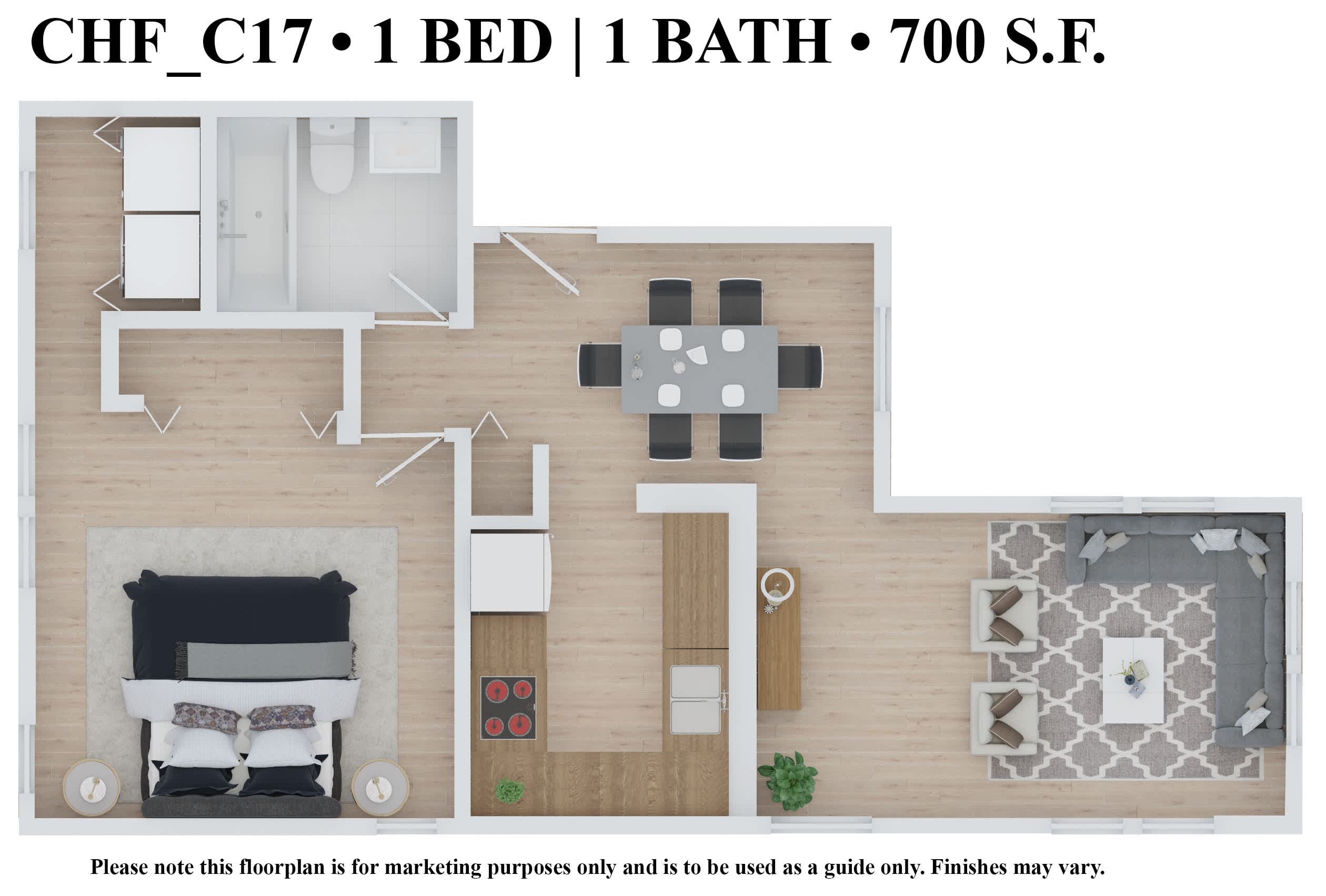 CWE Apartments townhome floor plan image chf c17 a - St. Louis, MO