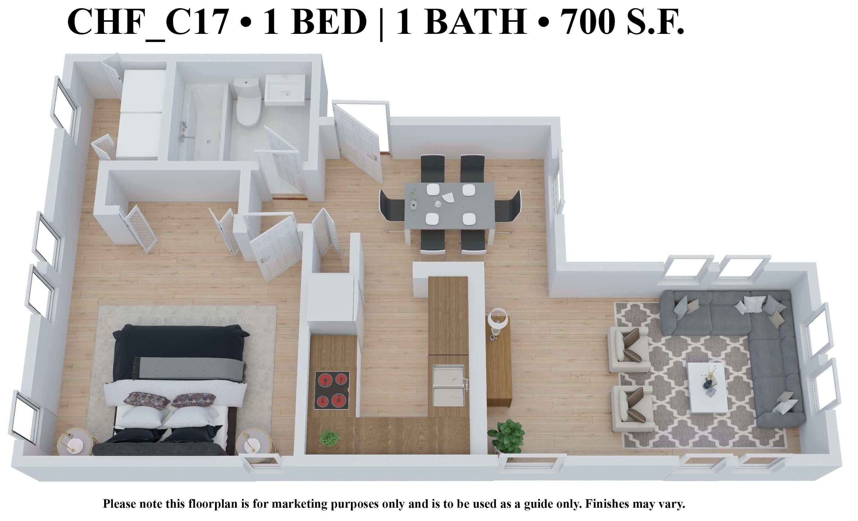 CWE Apartments townhome floor plan image chf c17 b - St. Louis, MO