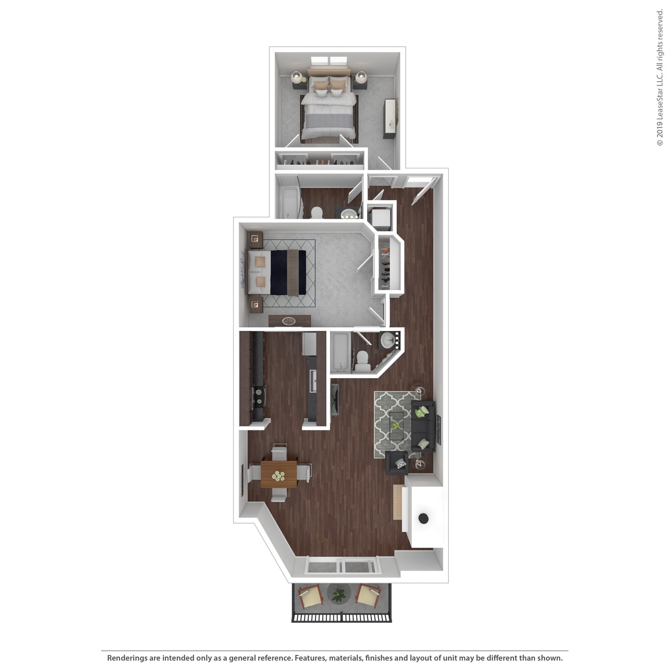 The Vale Apartments and Townhomes Dogwood floor plan image - Cordova, TN