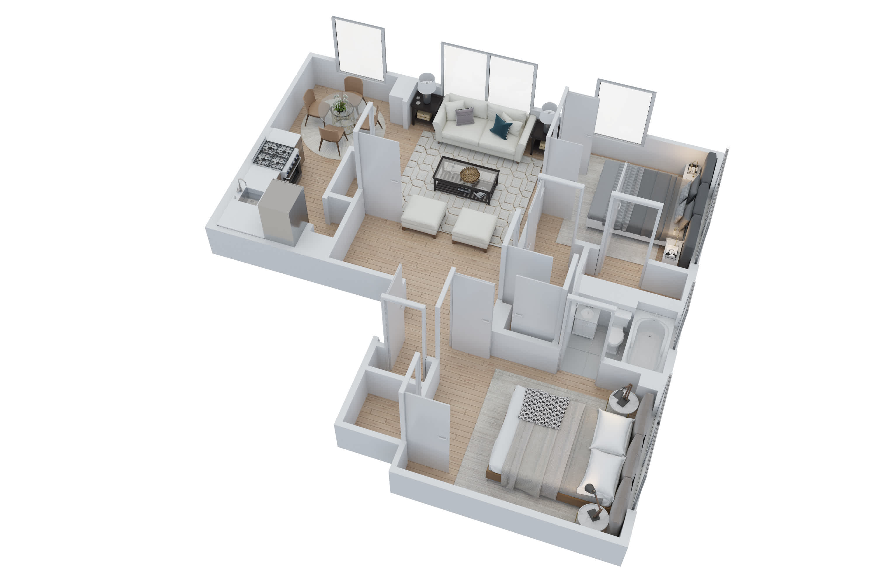 CWE Apartments two-bedroom floor plan image emb 06 final a - St. Louis, MO
