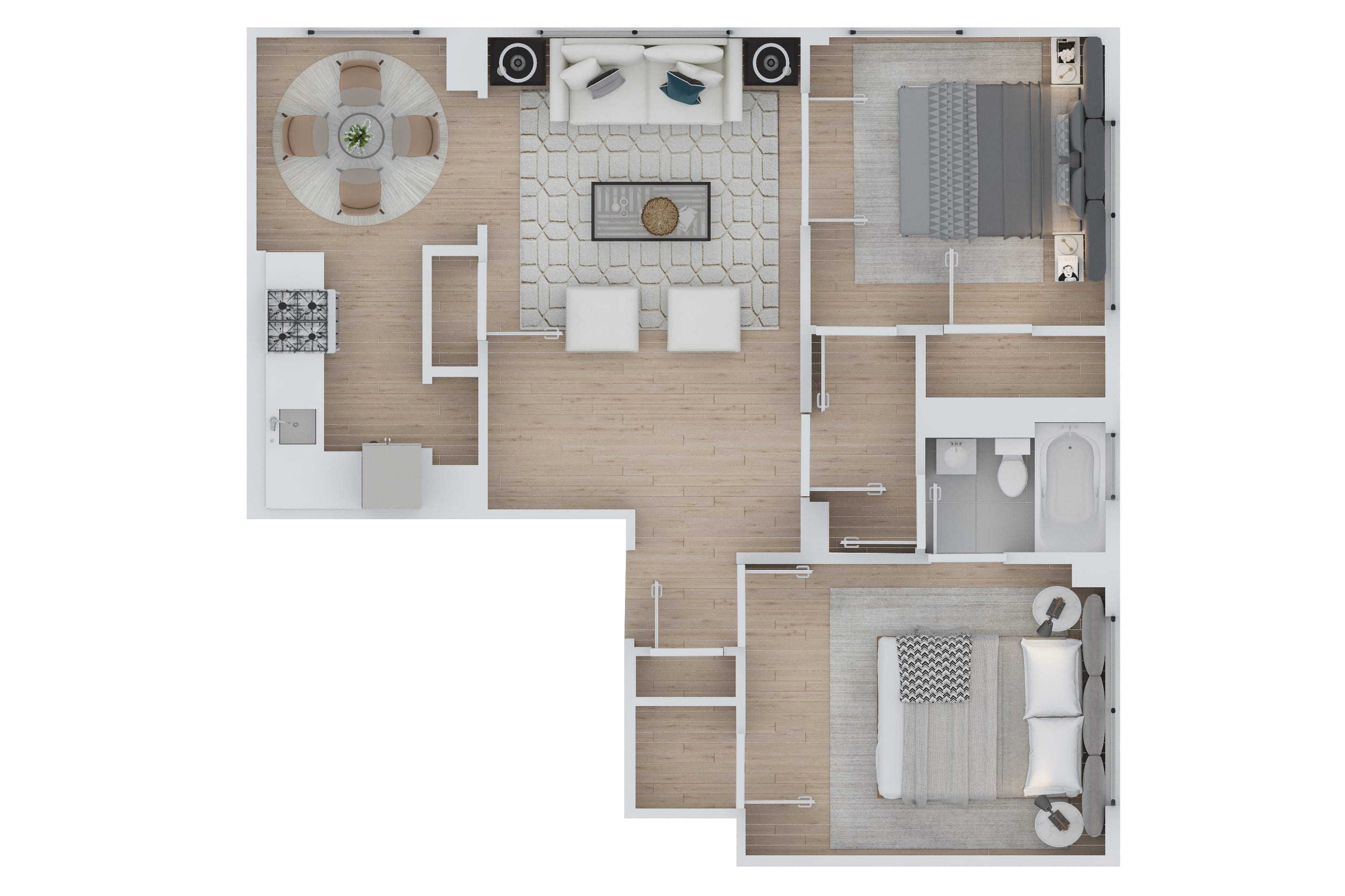 CWE Apartments two-bedroom floor plan image emb 06 final b - St. Louis, MO