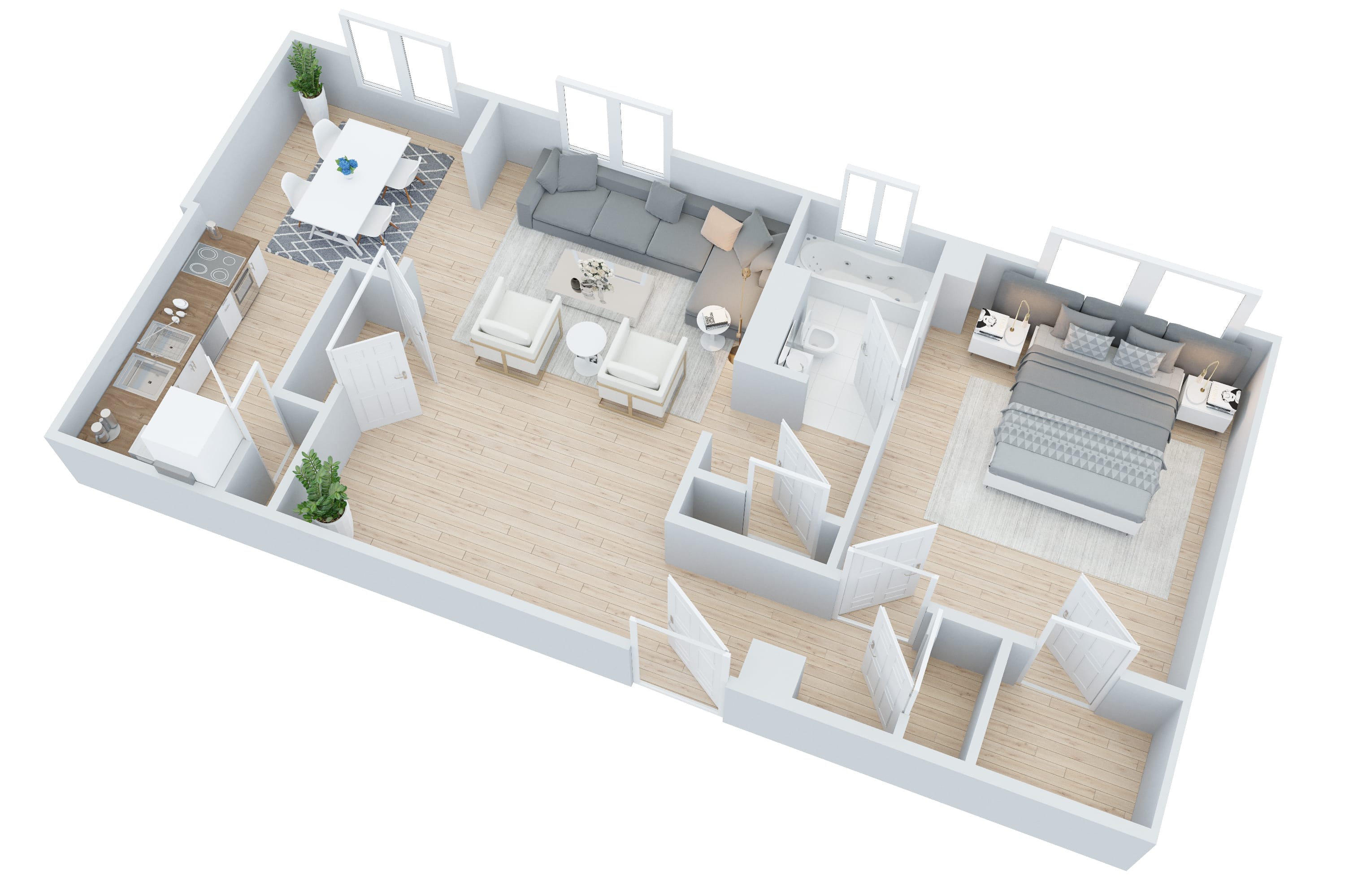 CWE Apartments one-bedroom floor plan image emb 07 final b - St. Louis, MO