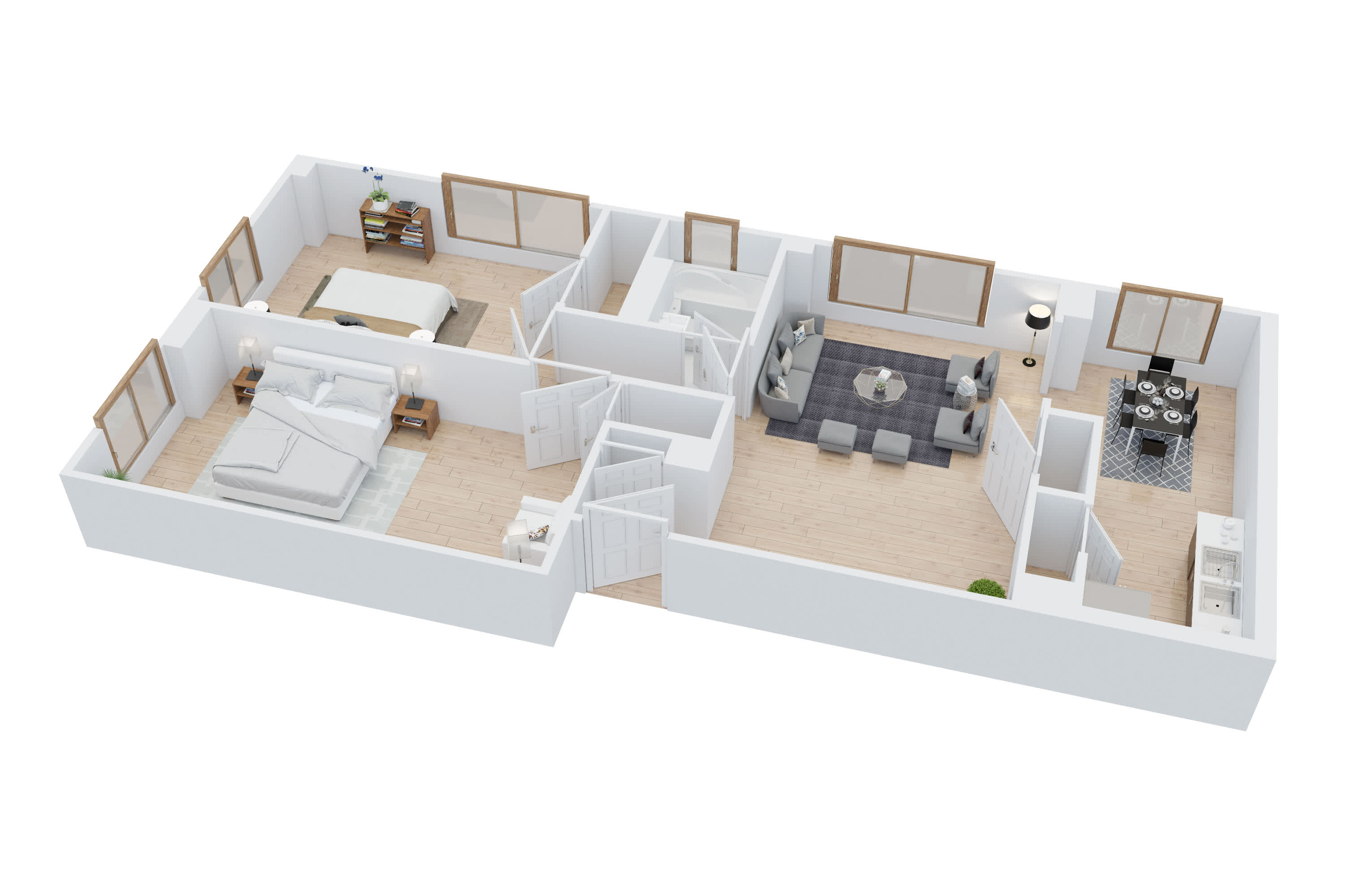 CWE Apartments two-bedroom floor plan image emb 09 final a - St. Louis, MO