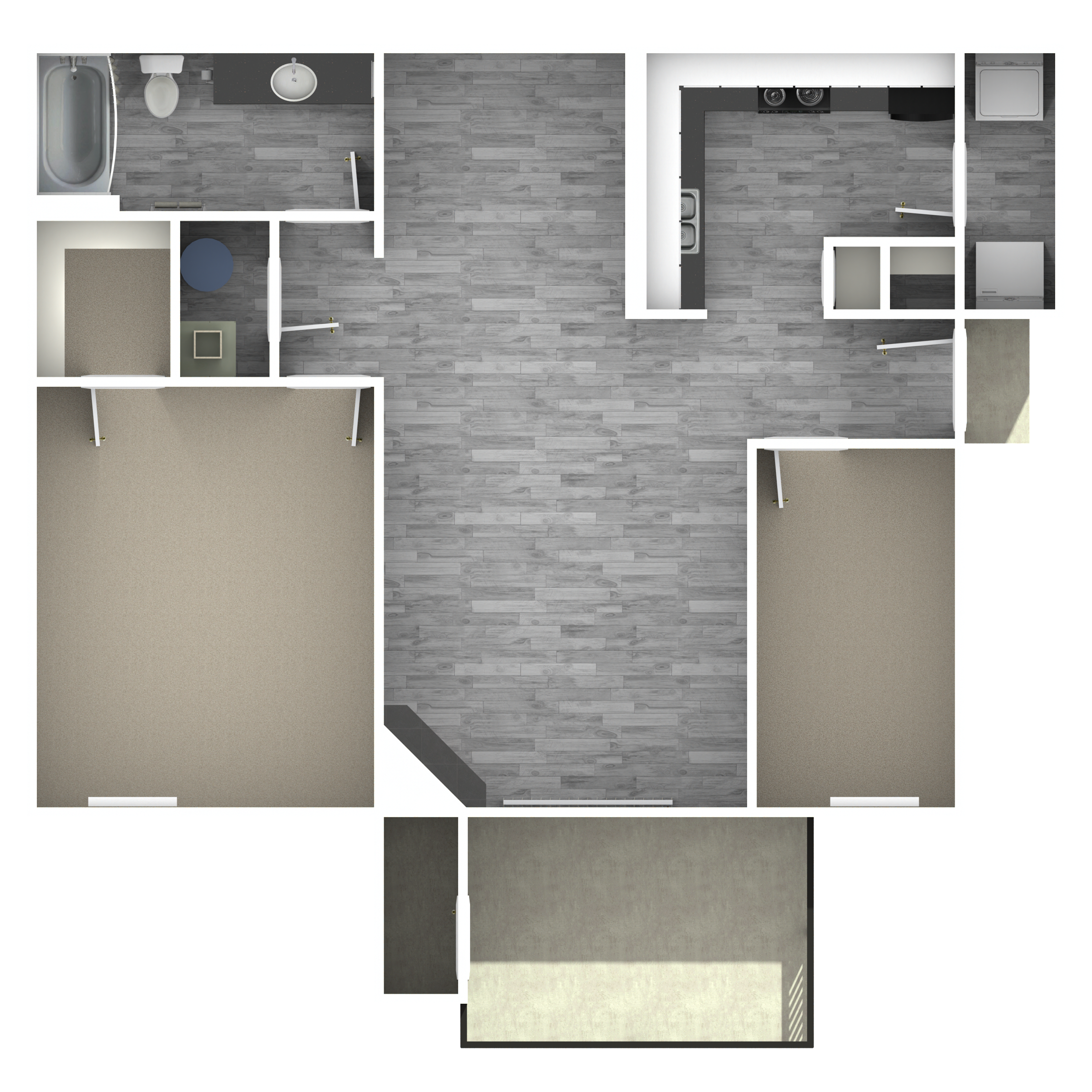 Runaway Bay Apartments Creek floor plan image - Columbus, OH