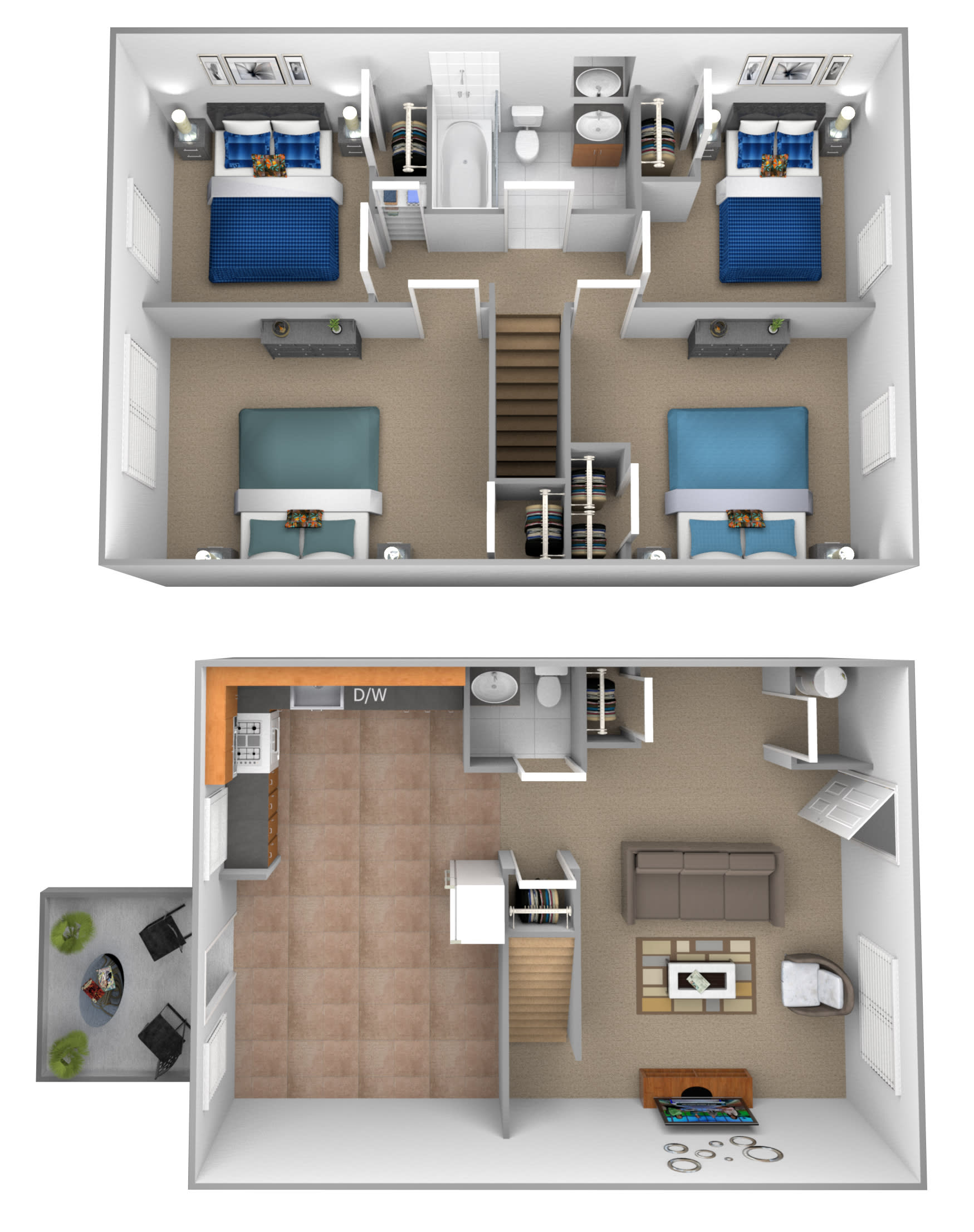 1, 2, 3 & 4 Bedroom Townhomes in Severn, MD | The Orchards