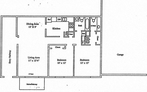 2 bed 2 bath 1000 sq ft