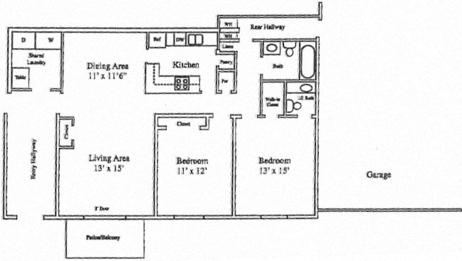 2 bed 2 bath 1200 sq ft