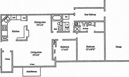 2 bed 2 bath 1500 sq ft