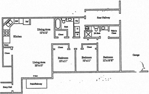 3 bed 2 bath 1600 sq ft