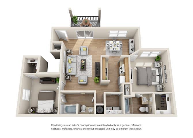 Biltmore Floor Plan at Tramore Village Apartment Homes, Austell