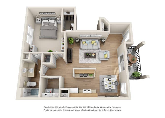 Fairmont Floor Plan at Tramore Village Apartment Homes, Austell, 30106