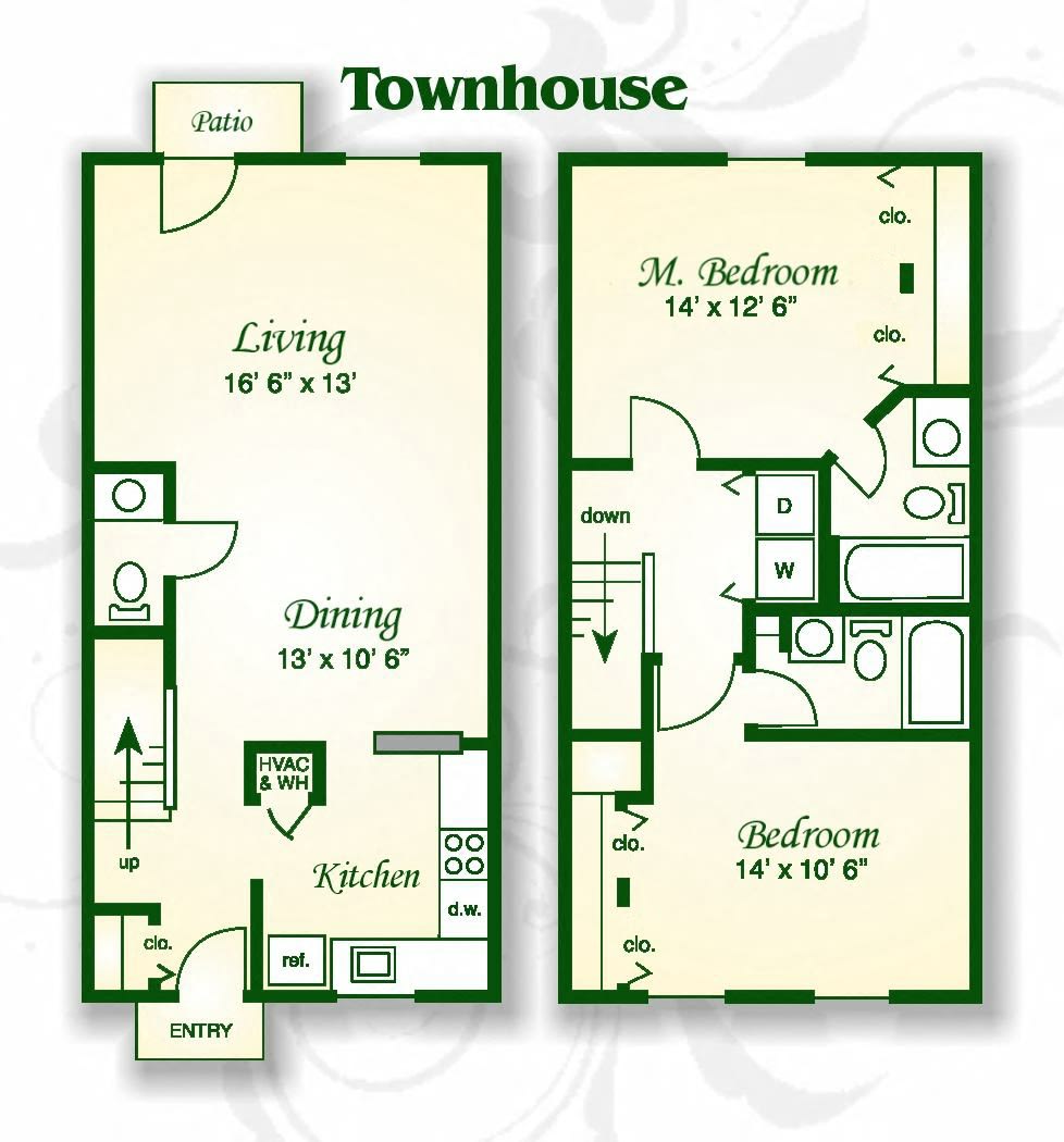 Floor Plans of Lakefield Mews Apartments and Townhomes in Richmond, VA