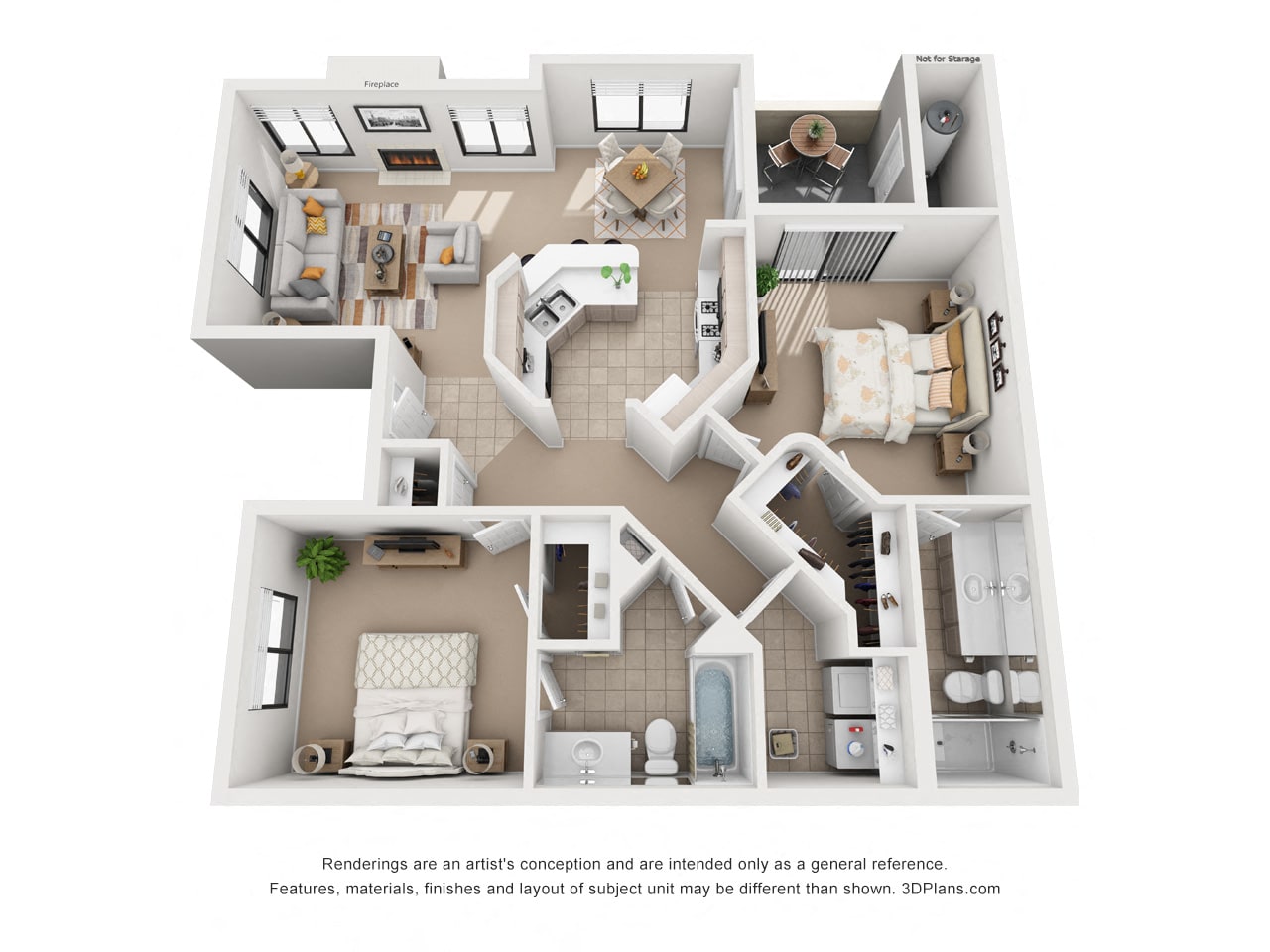 San Montego Apartments Kentia floor plan - Mesa, AZ