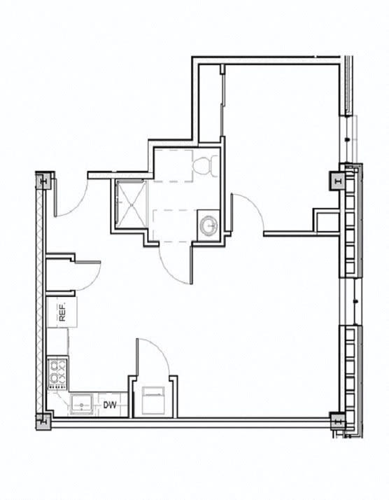 1 Bed 1 Bath - 101