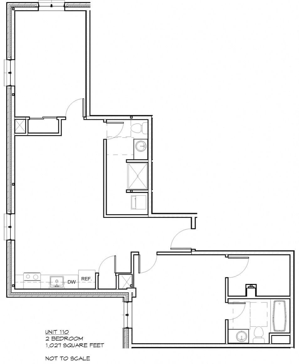 2 Bed 2 Bath 110