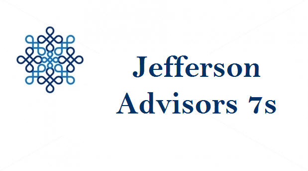 a logo with the word jefferson advisors on a white