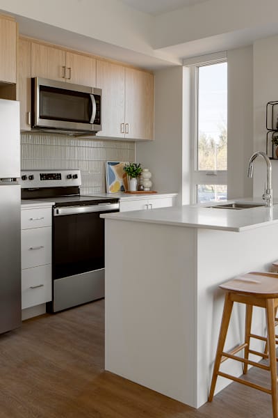 Kitchen in a suite at Brightwood