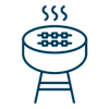 an illustration of a table with smoke coming out of it