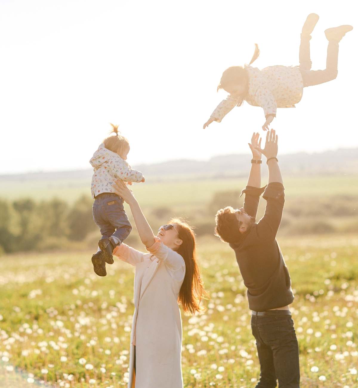A family enjoying time together outdoors