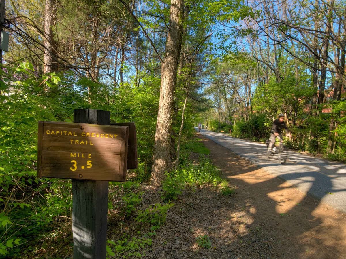 Capital Crescent Trail near downtown Bethesda
