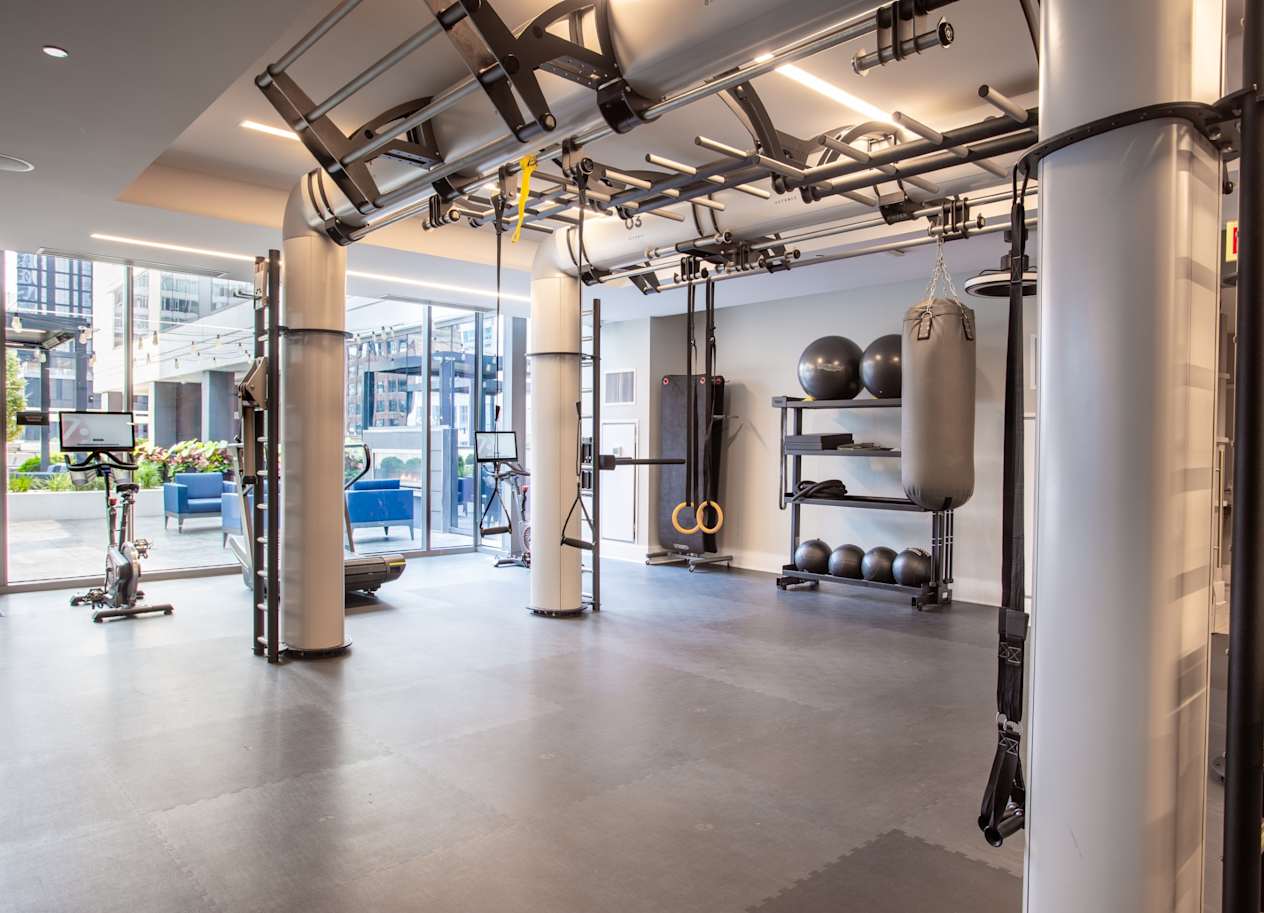 Fitness Center at The Grand Central Apartments in Chicago, IL 60607
