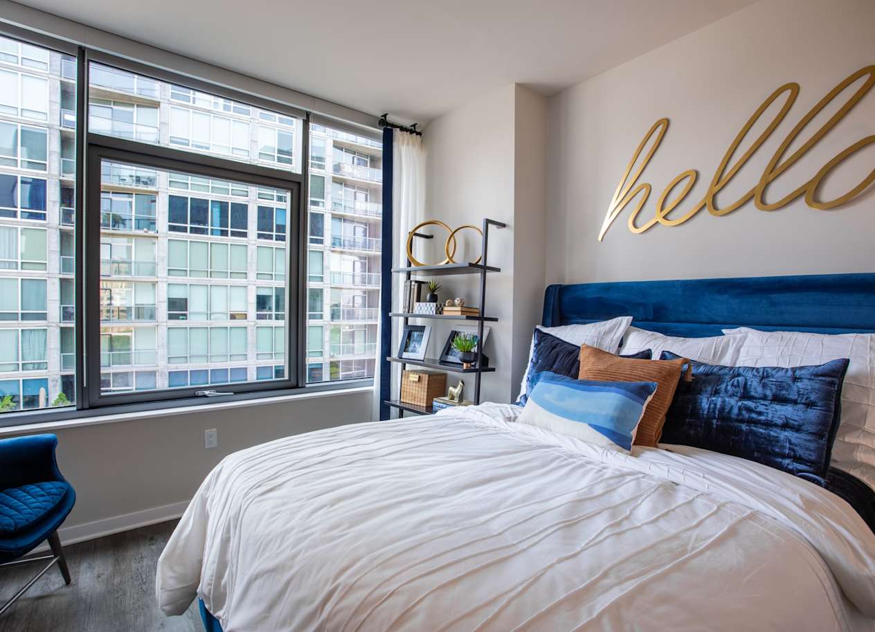 Spacious Bedroom at The Grand Central Apartments in Chicago, IL 60607