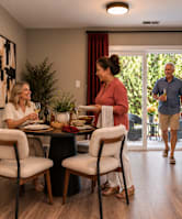 Living Area With Ceiling Fan at Lauradale, Jacksonville, 28540