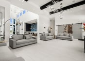 Thumbnail 22 of 79 - a large living room with couches and a tv at Mira at Palmer Ranch in Sarasota, FL