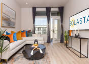 Thumbnail 4 of 25 - model apartment living room at Solasta, Sacramento, CA, 95831