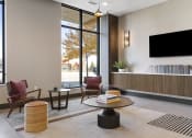 Thumbnail 19 of 33 - street side lobby lounge at apartments on robert street in west st paul