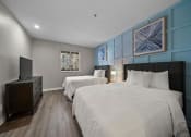 Thumbnail 26 of 60 - Furnished Bedroom with 2 bed at the 505 Collection in Atlanta, Georgia.